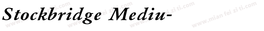 Stockbridge Mediu字体转换
